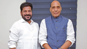 Revanth Reddy invites Rajnath Singh to inaugurate Telangana Defence Expo
