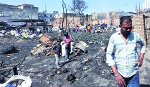 Rithala fire: Girl killed, 100 shanties gutted in blaze