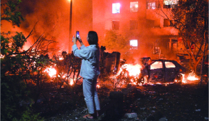 Russian missile, drone attack on Ukraine’s capital, kills 21