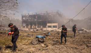 Russian strikes hit businesses, warehouses across Ukraine, injuring seven