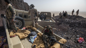 Saudi-led coalition intensifies air campaign as Yemen government forces launch Houthi offensive