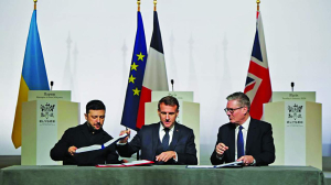 Security statement endorsed by Ukraine’s allies significant step: Macron