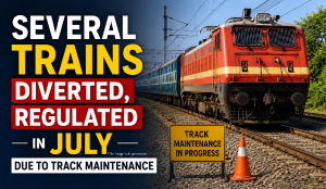 Several trains diverted, regulated in July due to track maintenance