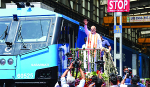 Shah flags off India’s first LNG-powered train in Gujarat