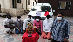 Six held with fake Lakshmi idol, stone in Hyderabad