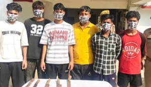 Six held with pistol, sharp-edged weapons in Jammu