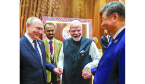 Smiles, handshakes strike a chord of unity