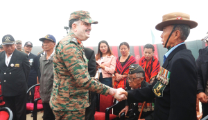 Spear Corps GOC lays stone for war memorial