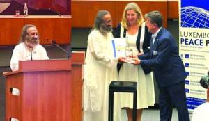 Sri Sri receives Luxembourg Peace Prize