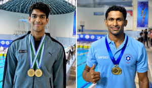 Srihari Nataraj advances to 100m backstroke semis, Sajan Prakash crashes out of 50m Fly at CWG