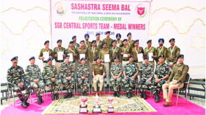 SSB chief felicitates 64 national players