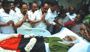 Stalin pays tribute to DMK veteran leader K Anbazhagan