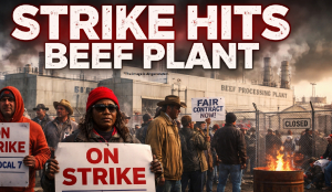Strike hits beef plant