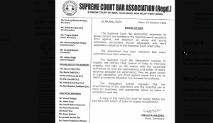 Supreme Court Bar Association urges CJI to intervene after lawyers detained near Supreme Court