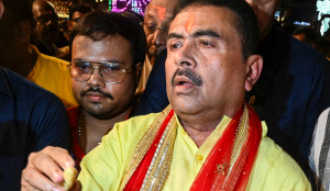 Suvendu Adhikari orders arrests over burning of Bageshwar Baba portraits in Kolkata