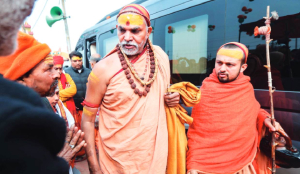 Swami Avimukteshwaranand leaves Magh Mela
