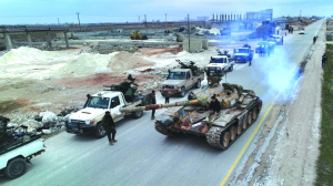 Syrian Government forces enter Deir Hafer town after Kurdish fighters withdraw