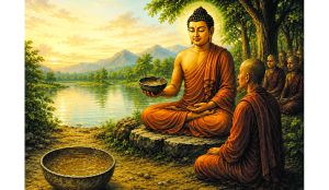 Table with Moral - Still Mind, Calm Water