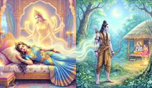 Table with Moral - The Silent Sacrifice for Duty (Urmila Nidra- Ramayana)