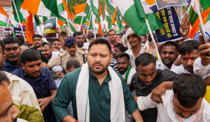 Tejashwi detained amid RJD march over police action during NEET protests