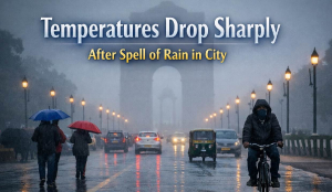 Temperatures drop sharply after spell of rain in City