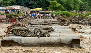 Temporary bridge over Balason River collapses in Darjeeling after heavy rains