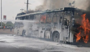 TGSRTC electric bus catches fire on Karimnagar-Hyderabad route, all 39 passengers safe