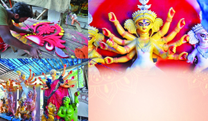 The city welcomes Durga