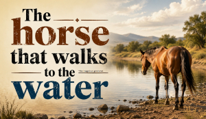 The horse that walks to the water