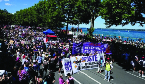 Thousands gather in Geneva to protest G7 as Trump, other leaders hold summit in nearby France