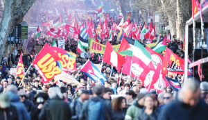 Thousands of people protested against wars in the West Asia