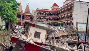 Three booked after building collapse at Prayagraj's Swaminarayan temple