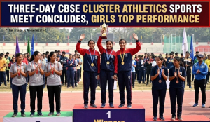 Three-day CBSE cluster athletics sports meet concludes, girls top performance