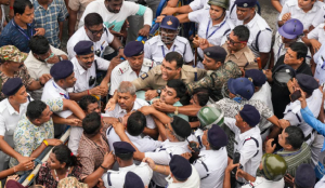 TMC-BJP workers clash during Baruipur Rape-Murder protest rally in Kolkata