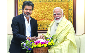 TN CM Vijay meets PM Modi; raises Mekedatu dam row
