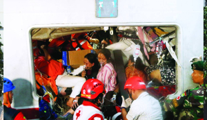 Train collision in Indonesia kills 14; 84 injured