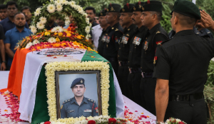 Tributes paid to Army Officer killed during anti-terror operation in J&K's Rajouri