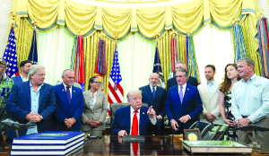 Trump blames Iran for ship strikes