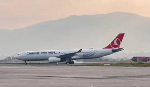 Turkish Airlines plane carrying 278 passengers catches fire during landing at Kathmandu Airport