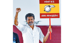 TVK chief Vijay hits out at Tamil Nadu CM over campaigning issue