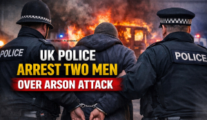 UK police arrest two men over arson attack