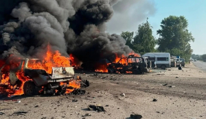 Ukraine launches near-800 drone strike on Moscow as Russian missiles kill 10 in Kharkiv village