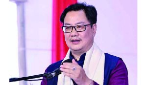 Union minister Rijiju slams Congress over Chidambaram’s dimagi Naxal remark