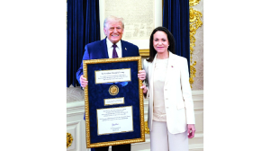 Unusually noble: Machado honours Trump for US role in Venezuela