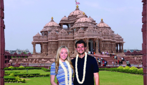 US President’s daughter Tiffany Trump, husband Michael visit Akshardham temple