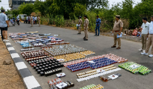 Vadodara Police destroy over 1 Lakh bottles of illegal liquor worth ₹4 crore