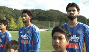 Vande Mataram precedes national anthem as India take on Japan in historic T20I