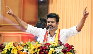 Vijay gets CPI support in Tamil Nadu government formation TVK meets governor again