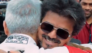 Vijay hugs Ajith at Silverstone as Thalapathy-Thala moment goes viral