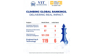 VIT scores big in QS World University Rankings by Subject 2026